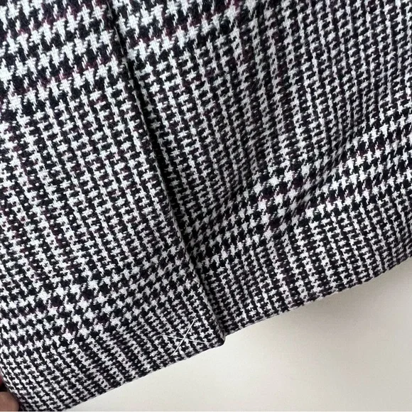 Club Monaco Wool Plaid Starella Coat Faux Fur Sleeve Trim M - Picture 7 of 12